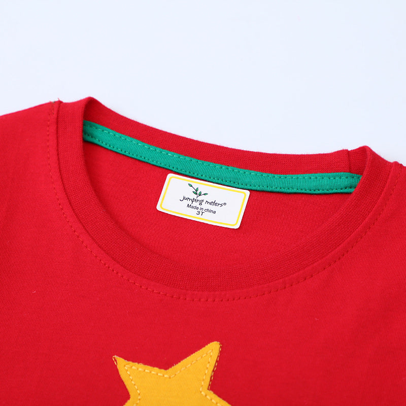 Girls' Long-Sleeve Dress with Festive Christmas Tree Motif