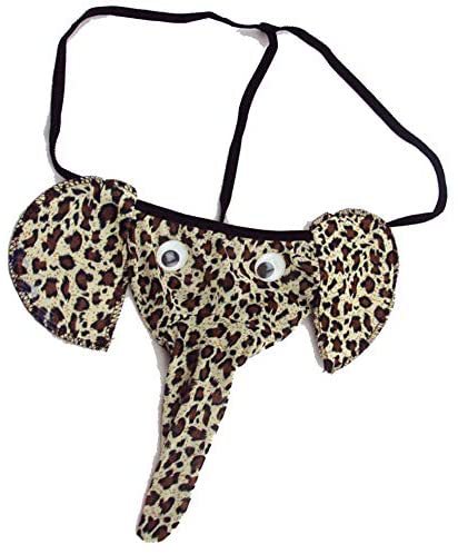 Men's Fancy Reindeer Velvet Thong with Elastic Waistband