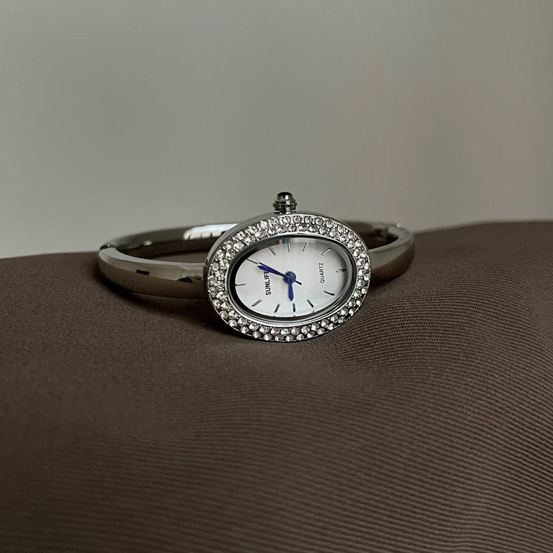 Oval Gold Bracelet Watch
