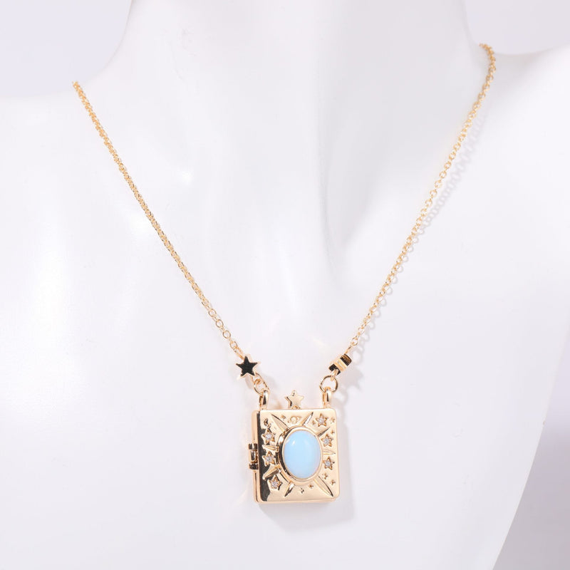 Butterfly Shell Locket Necklace