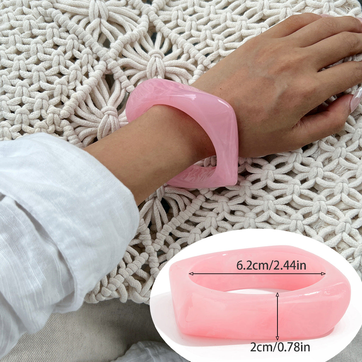 Aloni Marbled Acrylic Bracelet
