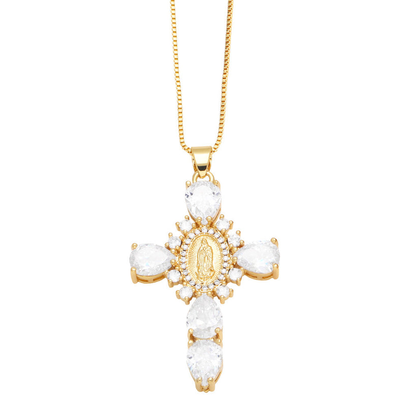 Ianna Madonna Cross Necklace