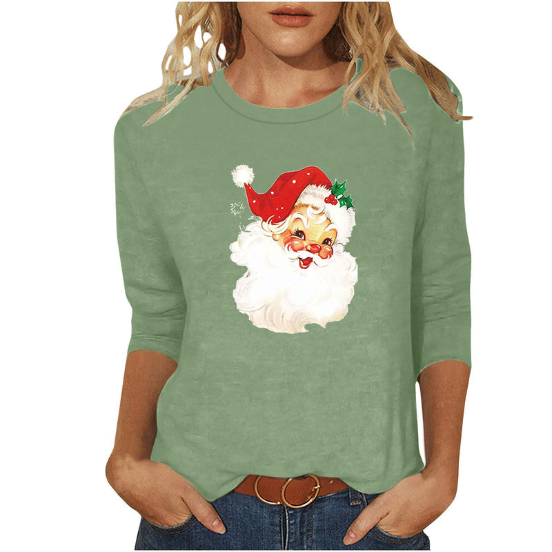 Women's Sweatshirt with Festive Christmas Motif
