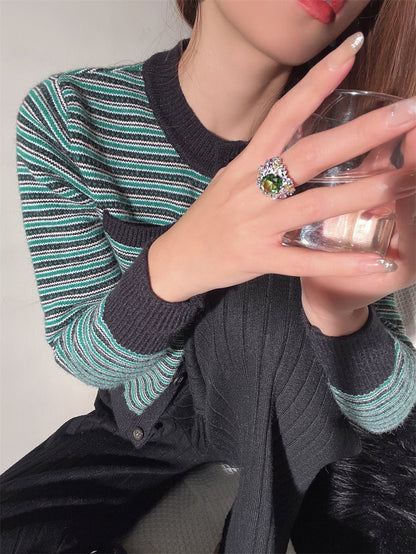 Sabrina Zircon Crystal Ring