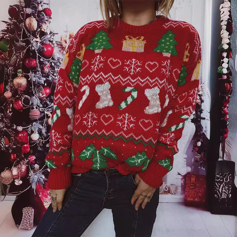 Women's Christmas Sweater with Festive Christmas Design R&B