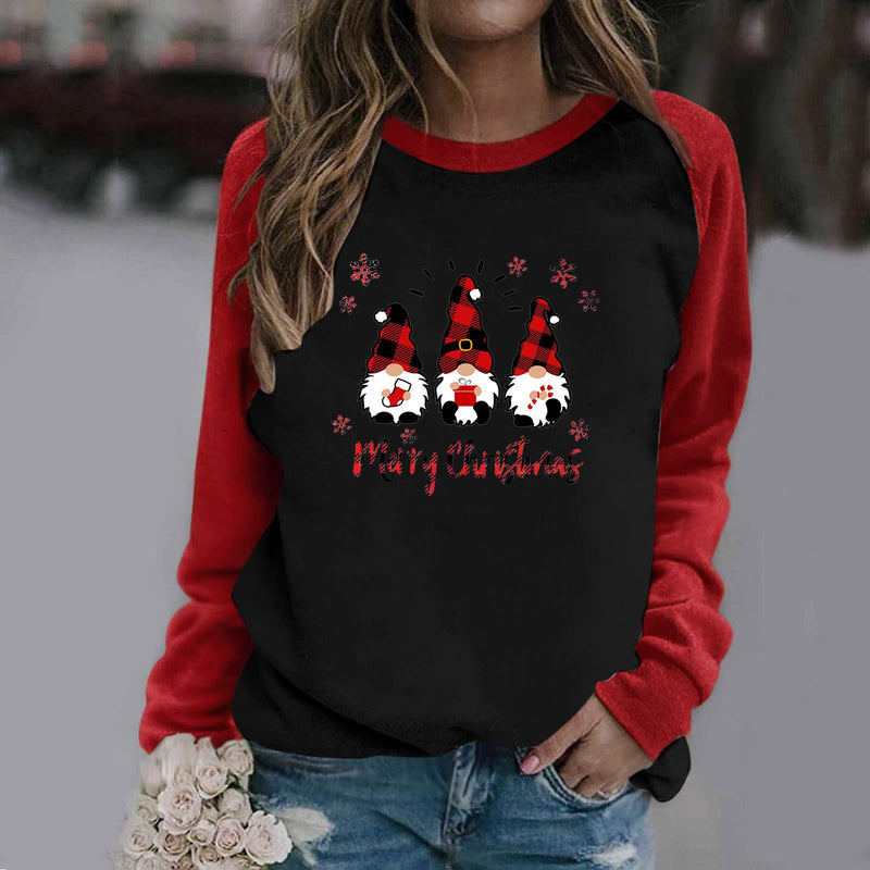 Women's Sweatshirt with Festive Christmas Motifs