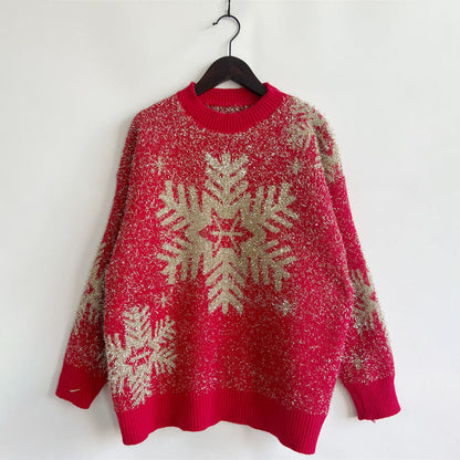Christmas Knit Sweater with Festive Motif