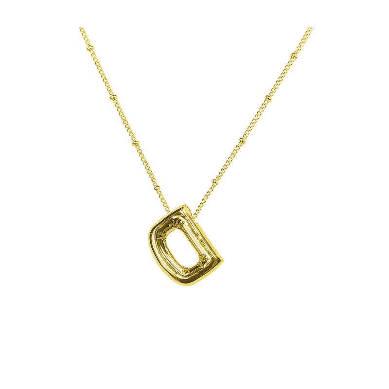 Aiyanah Glossy Bubble Letter Necklace