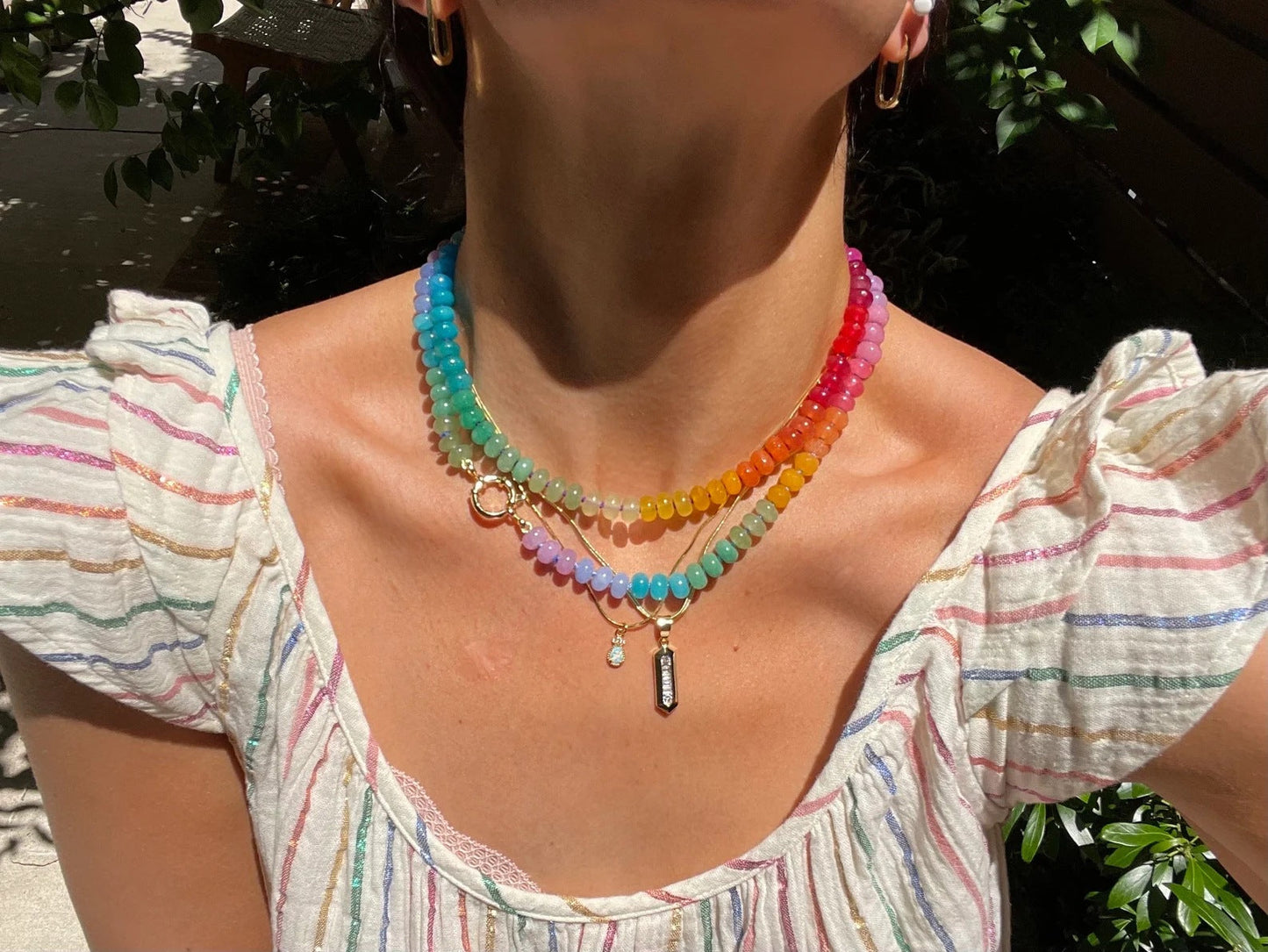 Zara Rainbow Stone Necklace