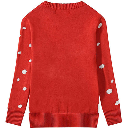 Women's Christmas Sweater with Festive Reindeer Motif and Vibrant Design
