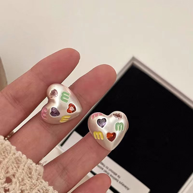 Jamira Zircon Heart Drop Earrings
