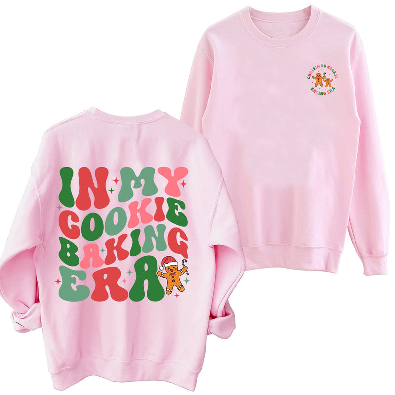 Women's Casual Sweater with Christmas Motif