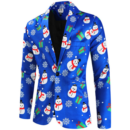 Women's Festive Suit Set with Luxurious Christmas Pattern