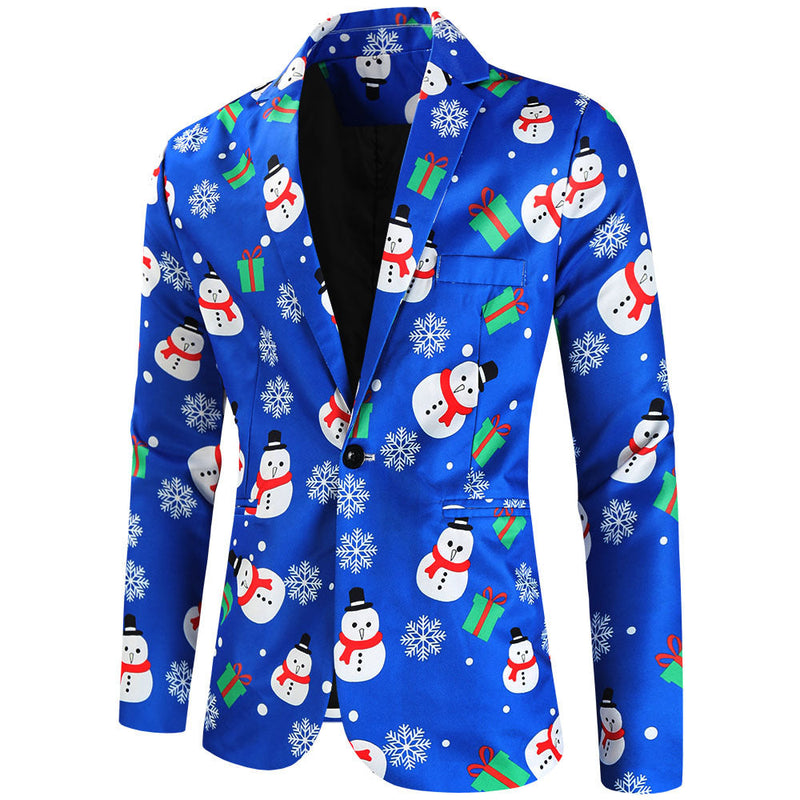 Women's Festive Suit Set with Luxurious Christmas Pattern