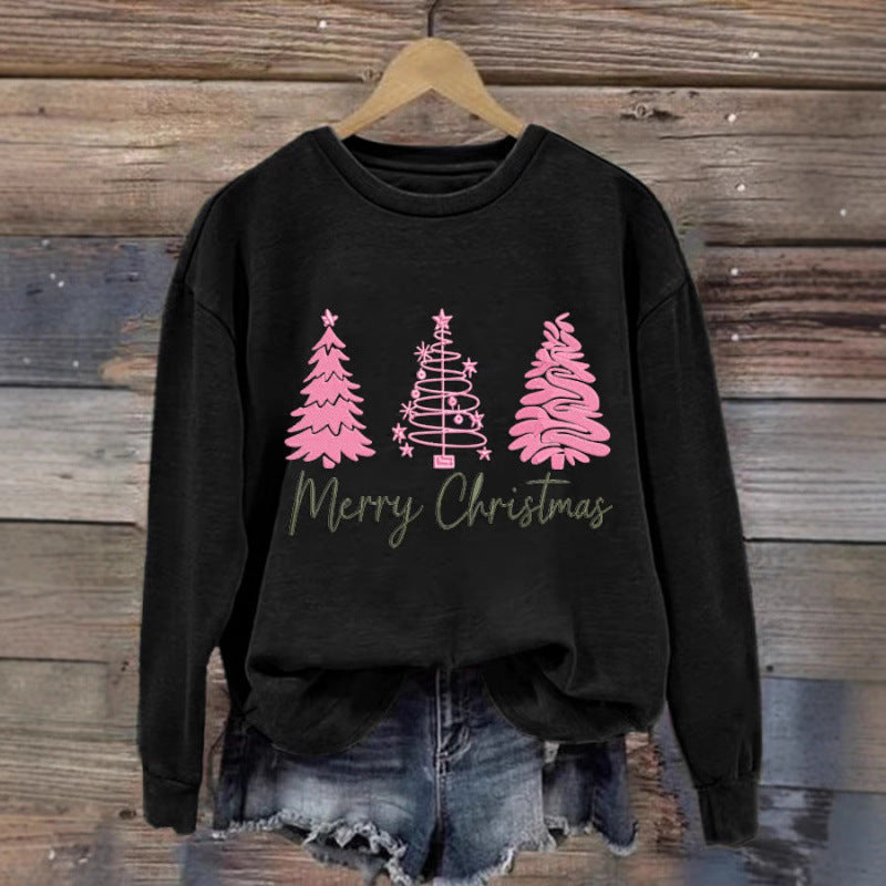 Women's Cozy Christmas Sweatshirt with Festive Print