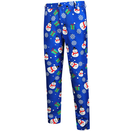 Women's Festive Suit Set with Luxurious Christmas Pattern