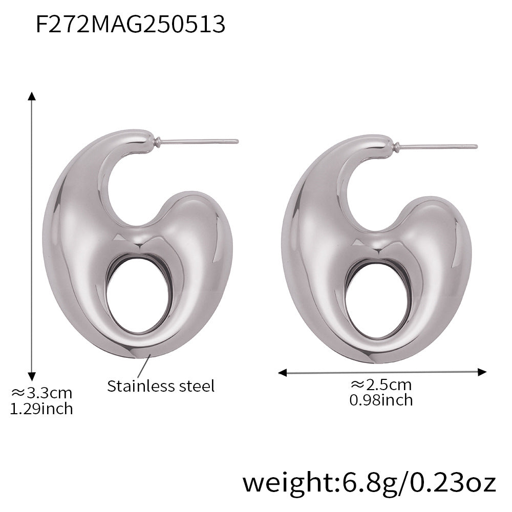 Lorelei Polished Coffee Bean Earrings