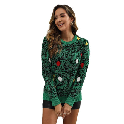 Women's Coated Sweater with Festive Motif R&B