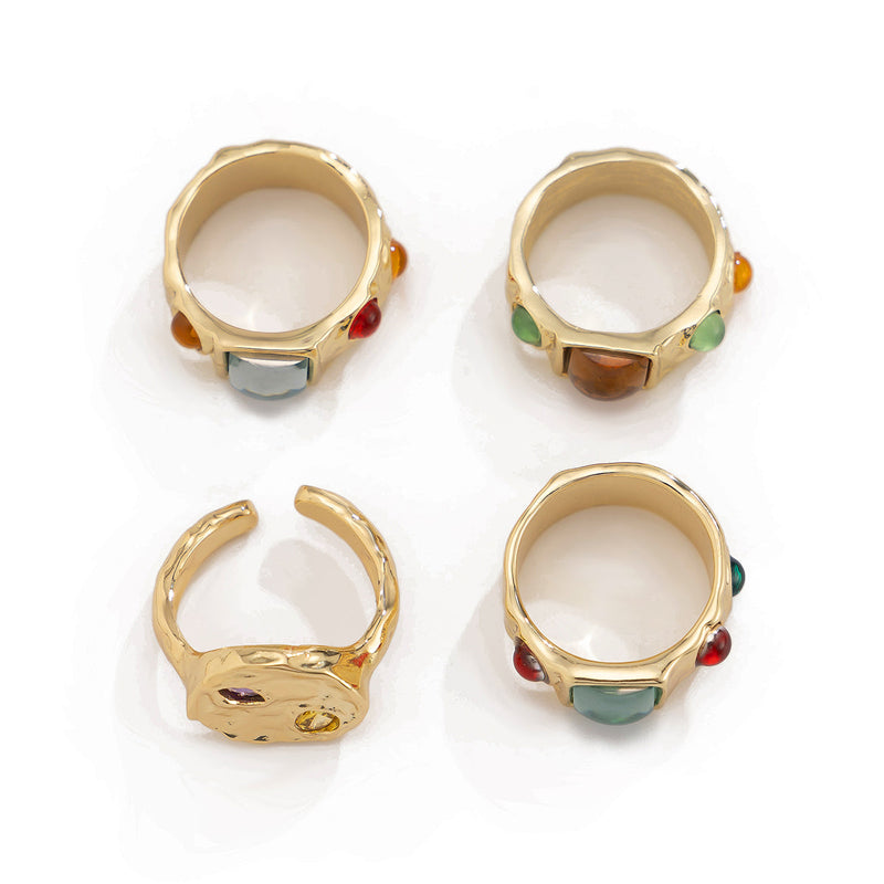 Evie Gemstone Ring Set