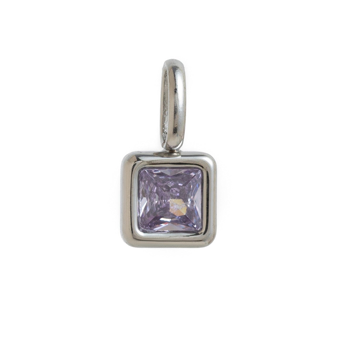 Lotus Birthstone Cube Necklace