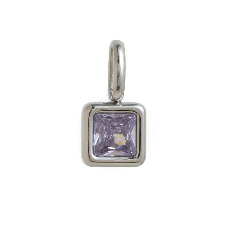 Lotus Birthstone Cube Necklace