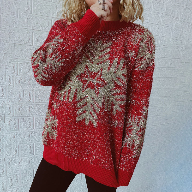 Christmas Knit Sweater with Festive Motif