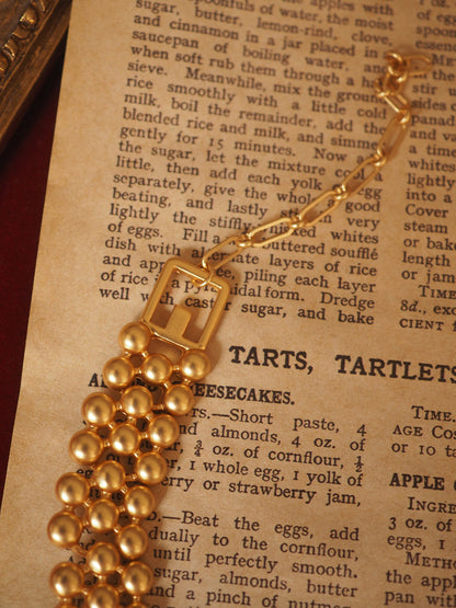Tayah Golden Beaded Choker Necklace