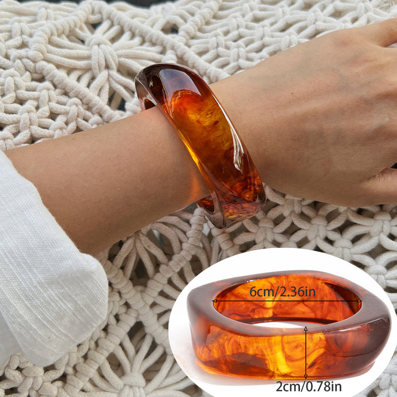 Aloni Marbled Acrylic Bracelet