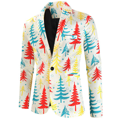 Women's Festive Suit Set with Luxurious Christmas Pattern