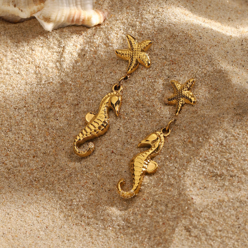 Joie Starfish & Seahorse Drop Earrings