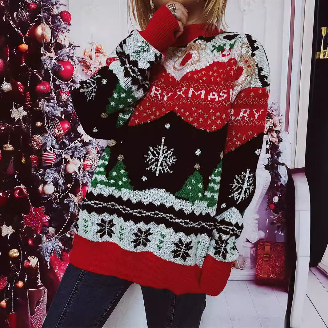 Women's Christmas Sweater with Festive Design and Cozy Cut R&B