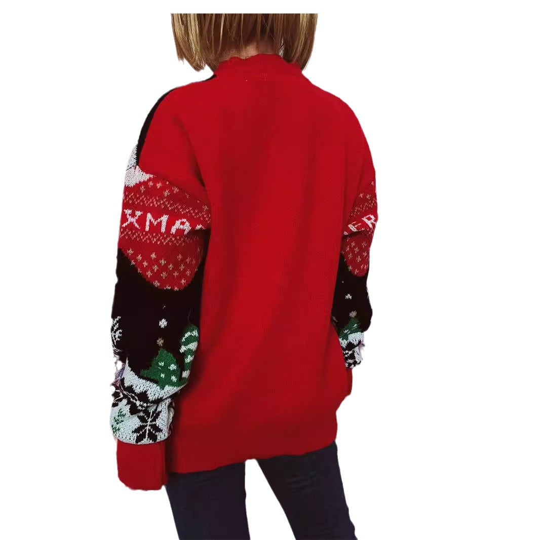 Women's Christmas Sweater with Festive Design and Cozy Cut