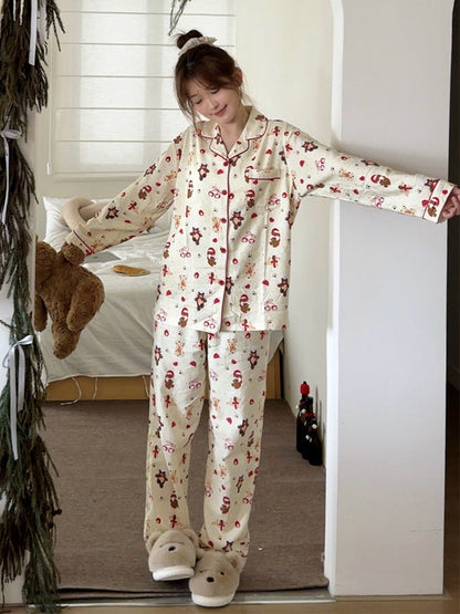 Elegant Red Christmas Pajamas - Women's