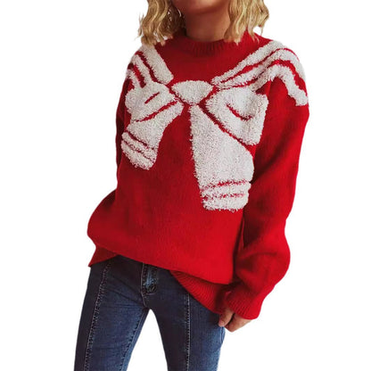 Women's Knit Sweater with Festive Design and Soft Material R&B