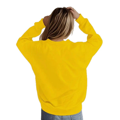 Women's Sweatshirt with Soft Lining and Festive Wine Motif