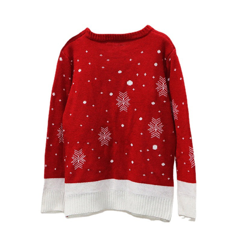 Women's Christmas Sweater with Cheerful Reindeer Design and Soft Material R&B