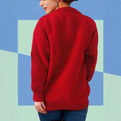 Women's Christmas Sweater with 3D Elements and Festive Appliqués R&B