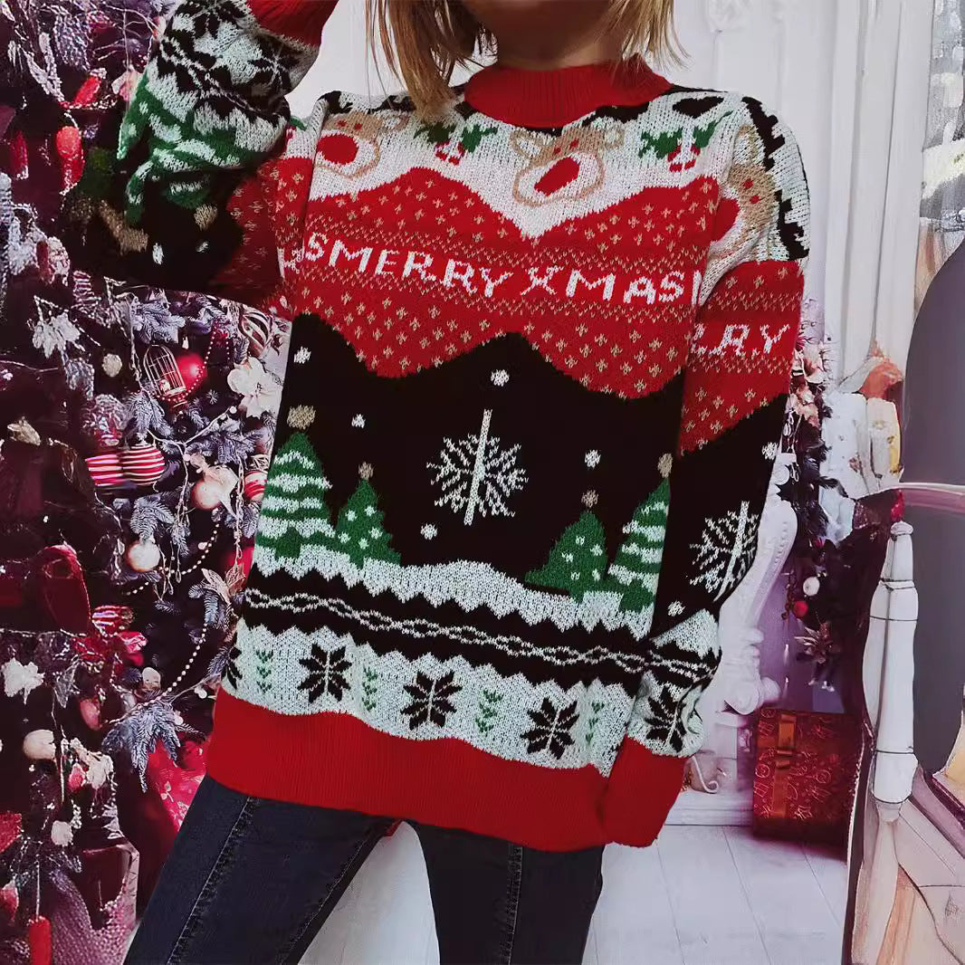 Women's Christmas Sweater with Festive Design and Cozy Cut R&B