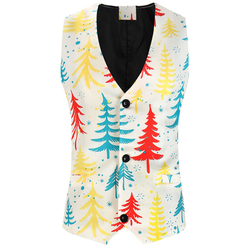 Women's Festive Suit Set with Luxurious Christmas Pattern