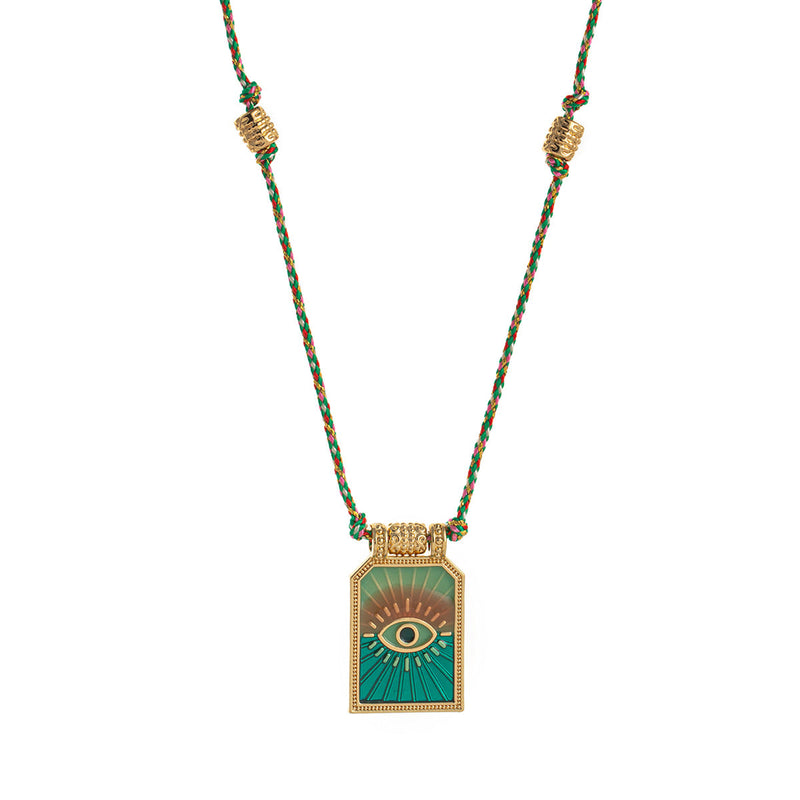 Color Cord Pendant Necklace