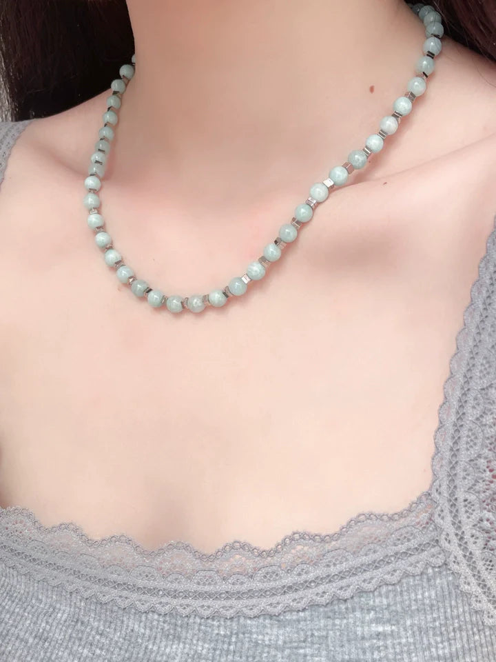 Amazonite Stone Beaded Necklace
