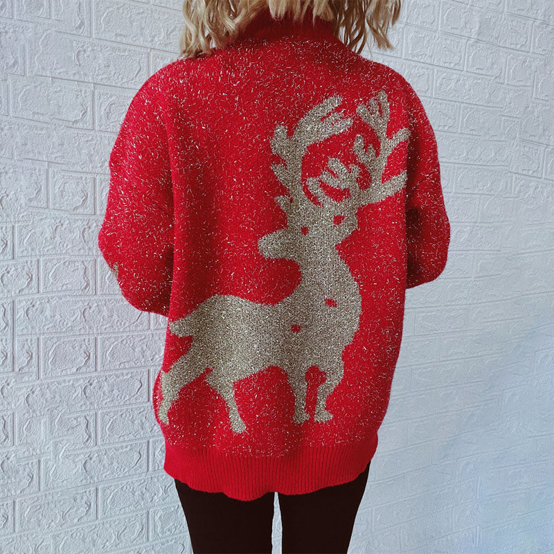 Christmas Knit Sweater with Festive Motif