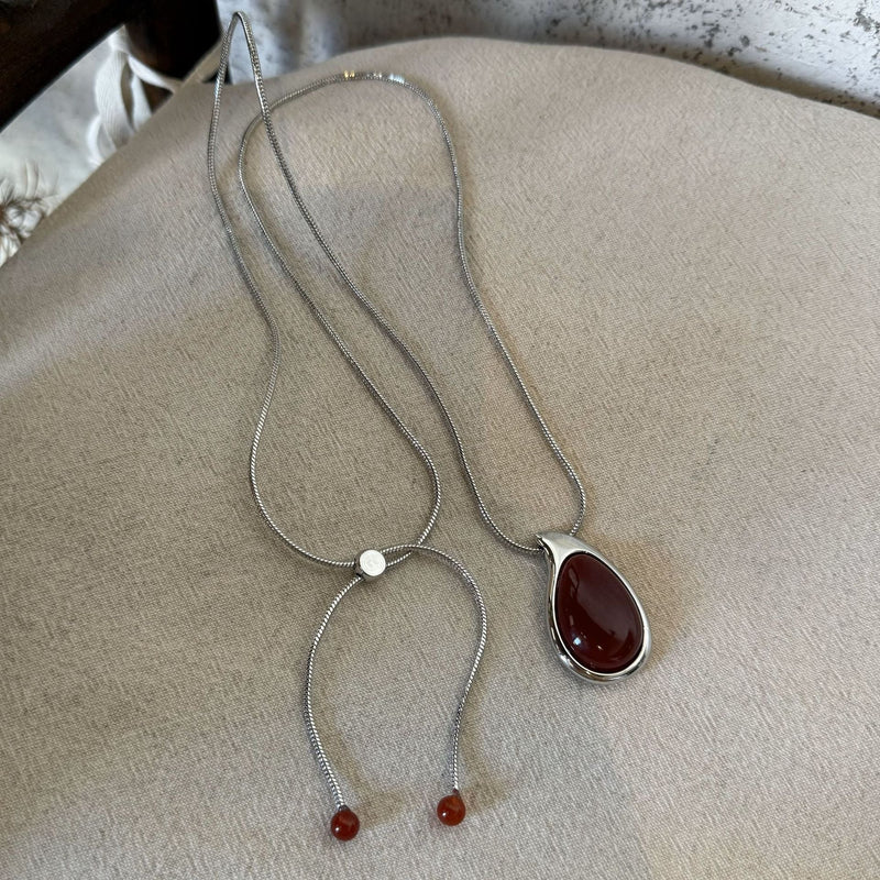 Annaly Agate Drop Necklace