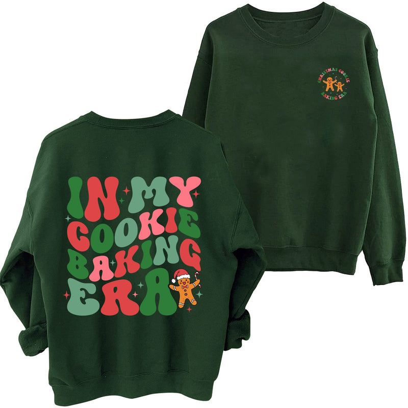 Women's Casual Sweater with Christmas Motif