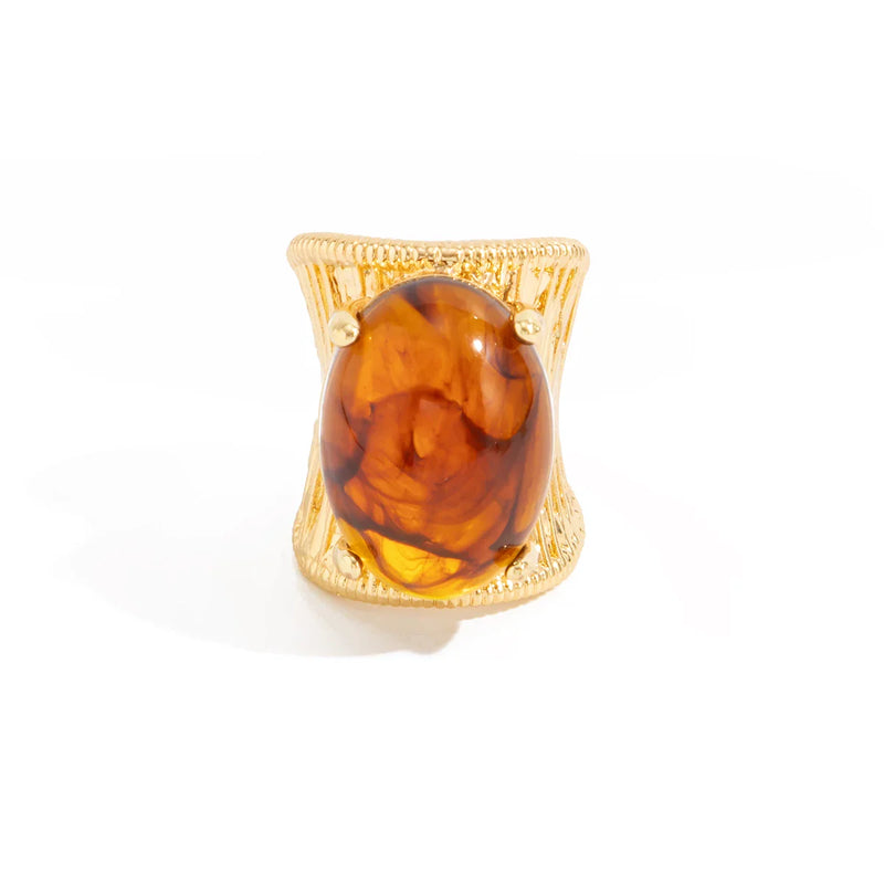 Chunky Resin Oval Ring