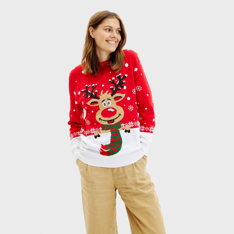 Rudolph's Christmas Sweater Red Women's