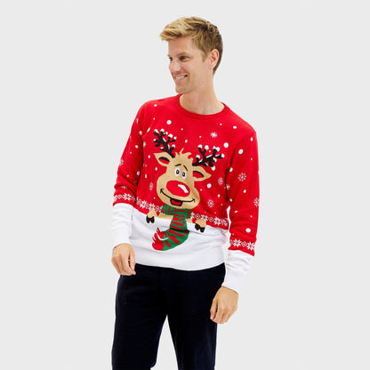 Rudolph's Christmas Sweater Red Men's