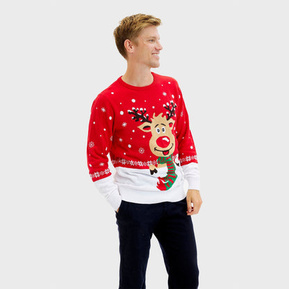 Rudolph's Christmas Sweater Red Men's