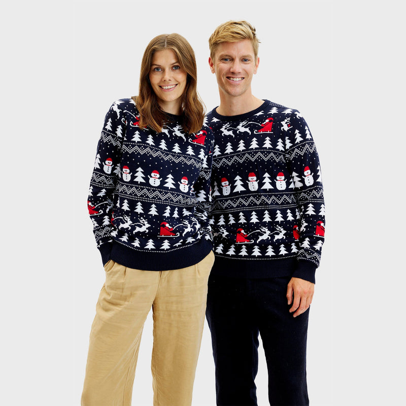 The Stylish Christmas Sweater Navy Women's