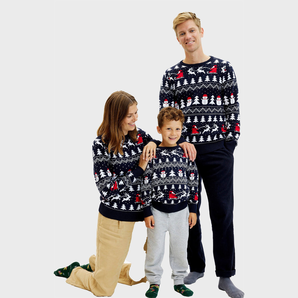 The Stylish Christmas Sweater Navy Kids